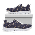 Blue And Beige Mantis Pattern Print White Running Shoes