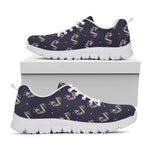 Blue And Beige Mantis Pattern Print White Sneakers