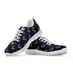 Blue And Beige Mantis Pattern Print White Sneakers