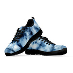 Blue And Black Acid Wash Tie Dye Print Black Sneakers