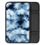 Blue And Black Acid Wash Tie Dye Print Car Center Console Cover