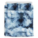 Blue And Black Acid Wash Tie Dye Print Duvet Cover Bedding Set