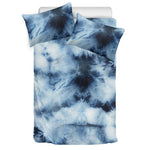Blue And Black Acid Wash Tie Dye Print Duvet Cover Bedding Set
