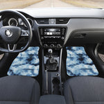 Blue And Black Acid Wash Tie Dye Print Front Car Floor Mats