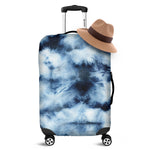 Blue And Black Acid Wash Tie Dye Print Luggage Cover