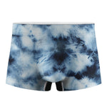 Blue And Black Acid Wash Tie Dye Print Men's Boxer Briefs
