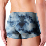 Blue And Black Acid Wash Tie Dye Print Men's Boxer Briefs
