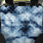 Blue And Black Acid Wash Tie Dye Print Pet Car Back Seat Cover