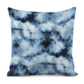 Blue And Black Acid Wash Tie Dye Print Pillow Cover