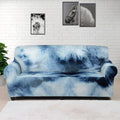 Blue And Black Acid Wash Tie Dye Print Sofa Cover
