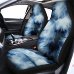 Blue And Black Acid Wash Tie Dye Print Universal Fit Car Seat Covers
