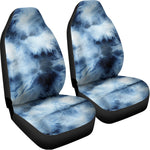 Blue And Black Acid Wash Tie Dye Print Universal Fit Car Seat Covers