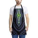 Blue And Black African Dashiki Print Apron