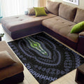 Blue And Black African Dashiki Print Floor Mat
