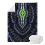 Blue And Black African Dashiki Print Blanket