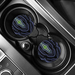 Blue And Black African Dashiki Print Car Coasters