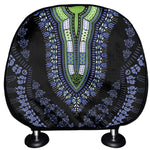 Blue And Black African Dashiki Print Car Headrest Covers