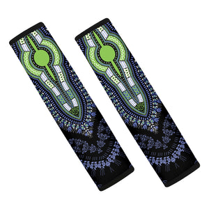 Blue And Black African Dashiki Print Car Seat Belt Covers