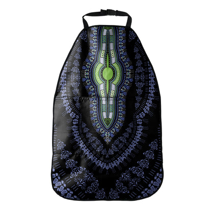 Blue And Black African Dashiki Print Car Seat Organizers