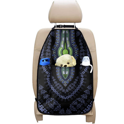 Blue And Black African Dashiki Print Car Seat Organizers