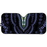 Blue And Black African Dashiki Print Car Sun Shade