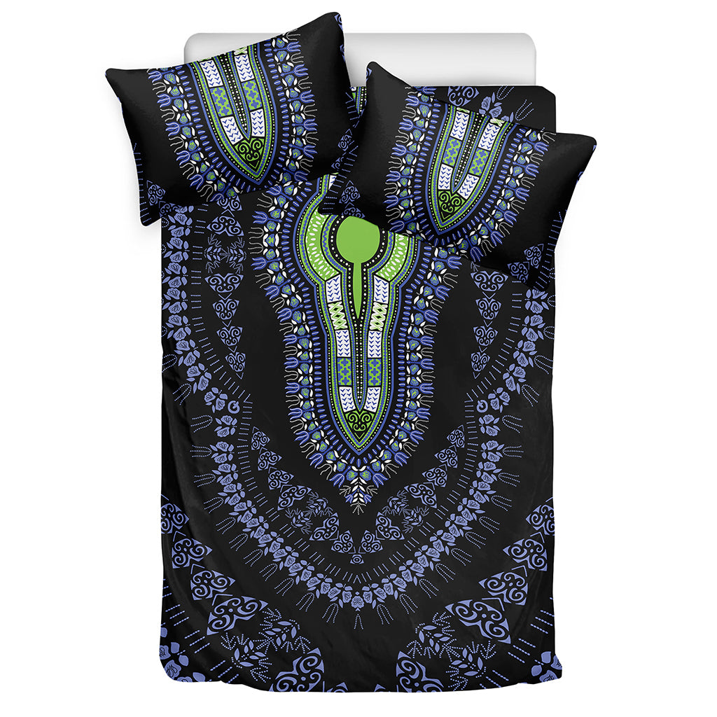 Blue And Black African Dashiki Print Duvet Cover Bedding Set
