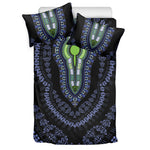 Blue And Black African Dashiki Print Duvet Cover Bedding Set