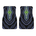 Blue And Black African Dashiki Print Front Car Floor Mats