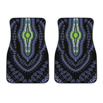 Blue And Black African Dashiki Print Front Car Floor Mats