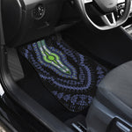 Blue And Black African Dashiki Print Front Car Floor Mats