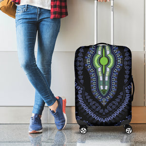 Blue And Black African Dashiki Print Luggage Cover