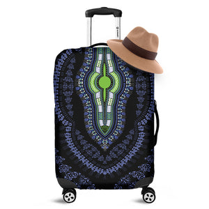 Blue And Black African Dashiki Print Luggage Cover