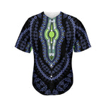 Blue And Black African Dashiki Print Men's Baseball Jersey