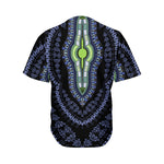 Blue And Black African Dashiki Print Men's Baseball Jersey