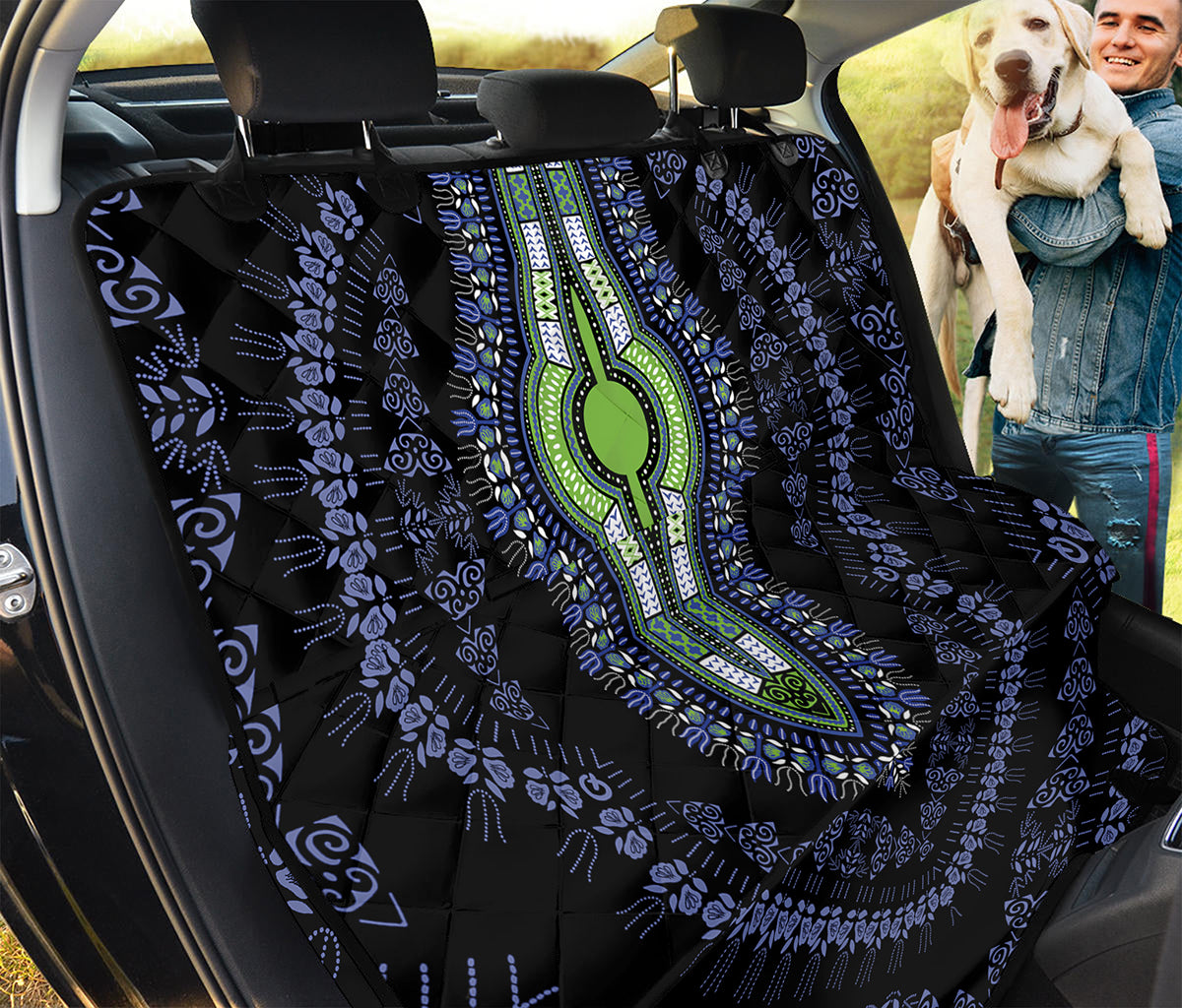 Blue And Black African Dashiki Print Pet Car Back Seat Cover