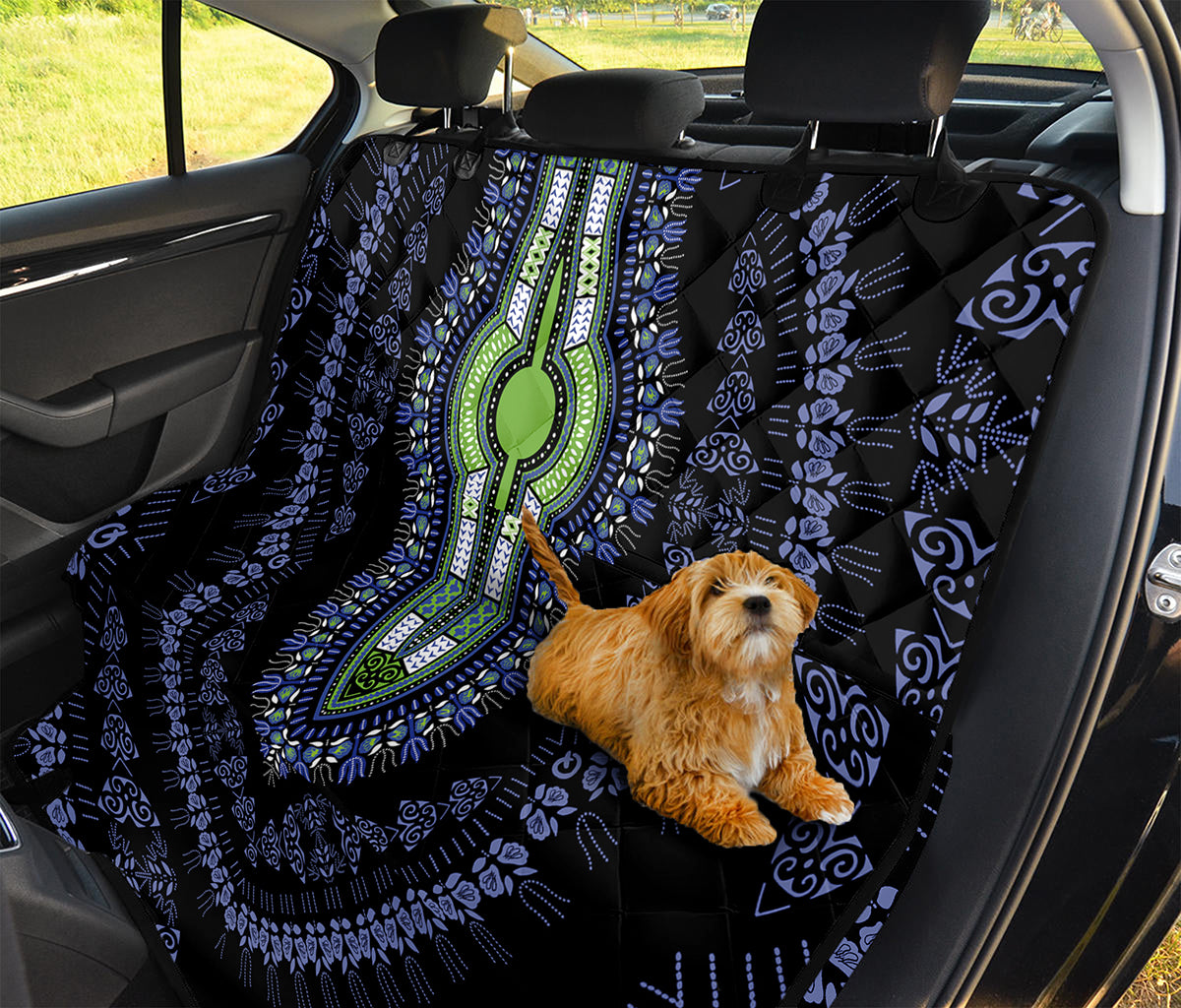 Blue And Black African Dashiki Print Pet Car Back Seat Cover