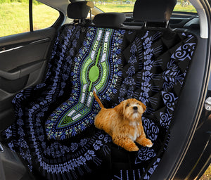 Blue And Black African Dashiki Print Pet Car Back Seat Cover