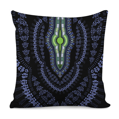 Blue And Black African Dashiki Print Pillow Cover