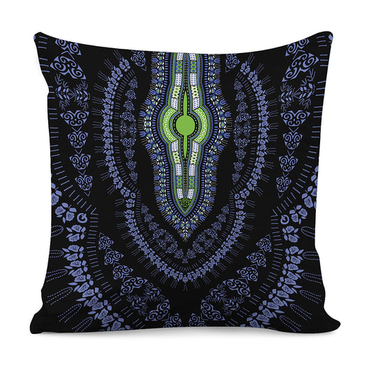 Blue And Black African Dashiki Print Pillow Cover