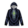 Blue And Black African Dashiki Print Pullover Hoodie