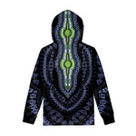 Blue And Black African Dashiki Print Pullover Hoodie