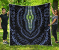 Blue And Black African Dashiki Print Quilt