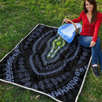 Blue And Black African Dashiki Print Quilt
