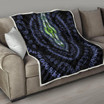 Blue And Black African Dashiki Print Quilt