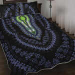 Blue And Black African Dashiki Print Quilt Bed Set