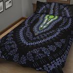 Blue And Black African Dashiki Print Quilt Bed Set