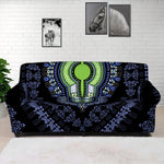 Blue And Black African Dashiki Print Sofa Cover