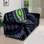 Blue And Black African Dashiki Print Sofa Cover