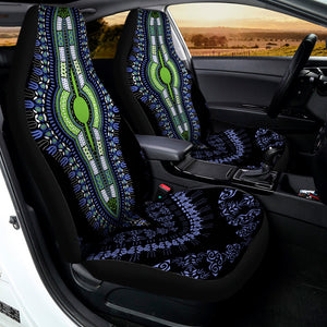 Blue And Black African Dashiki Print Universal Fit Car Seat Covers