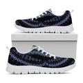 Blue And Black African Dashiki Print White Running Shoes